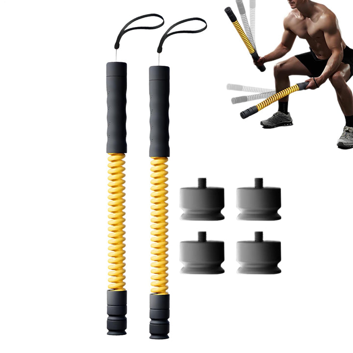 Gewichtete Battle Ropes Ohne Seil - 2-tlg Kabelloses Trainingsgerät Mit Rutschfestem Griff 4 Gewicht