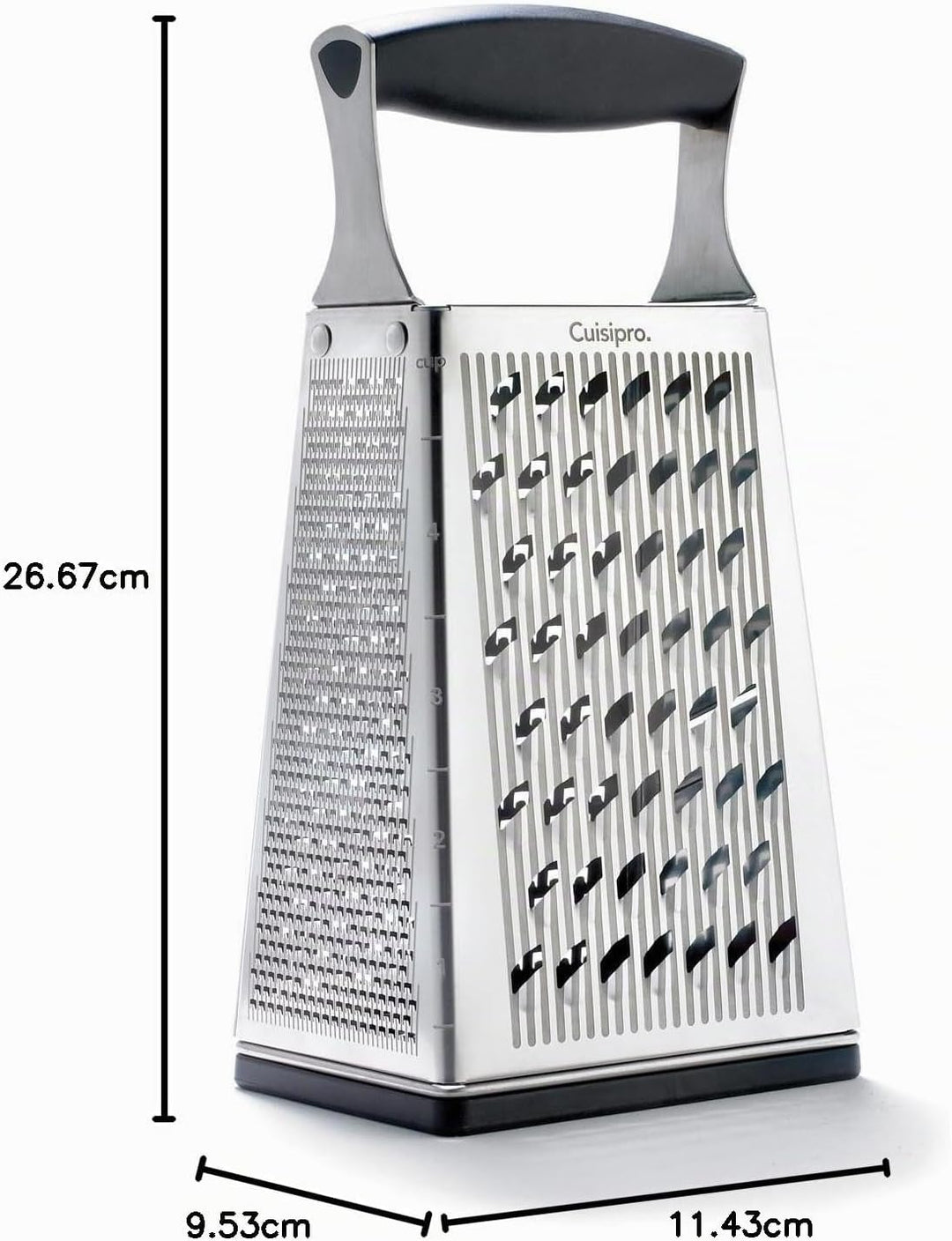 Cuisipro 746850 5-in-1 Turmreibe Reiben, Edelstahl 301-Klinge, 304-Rahmen, PP Griff, TPR/ABS-Bodente