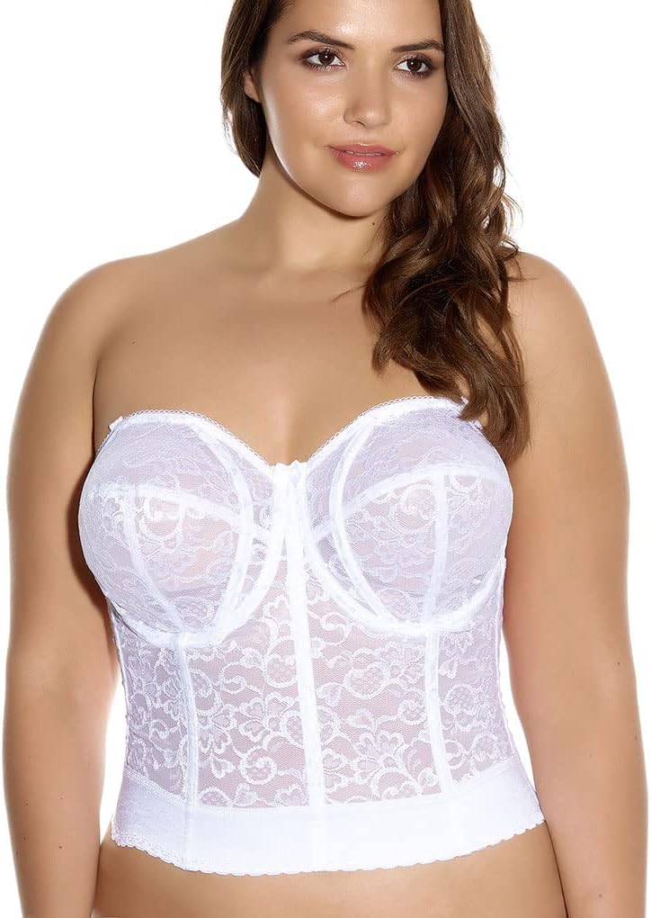 Goddess Women's Lace Bustier Bra #GD0689, 50FF Schwarz