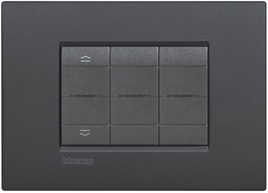 Bticino L4003C Livinglight Umsteller verbunden, Anthrazit, anthrazit