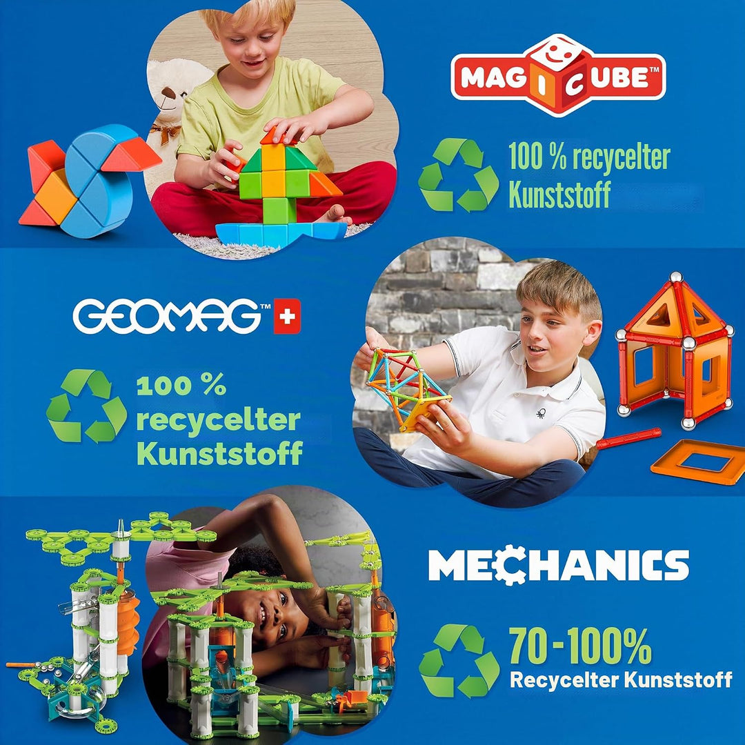 Geomag - Mechanics Motion Magnetic Gears - Lern- und Kreativspiel für Kinder - Magnetische Bausteine