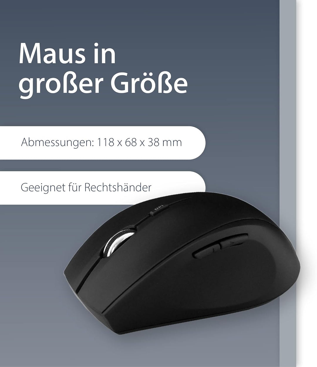 MediaRange Funk-Tastatur- und Maus-Set, Highline Serie, QWERTZ, schwarz/silber