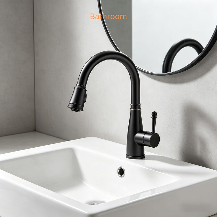 Ibergrif M22134T - Küchenarmatur mit ausziehbare Brause, Spültischbatterie, Küche Wasserhahn, Edelst
