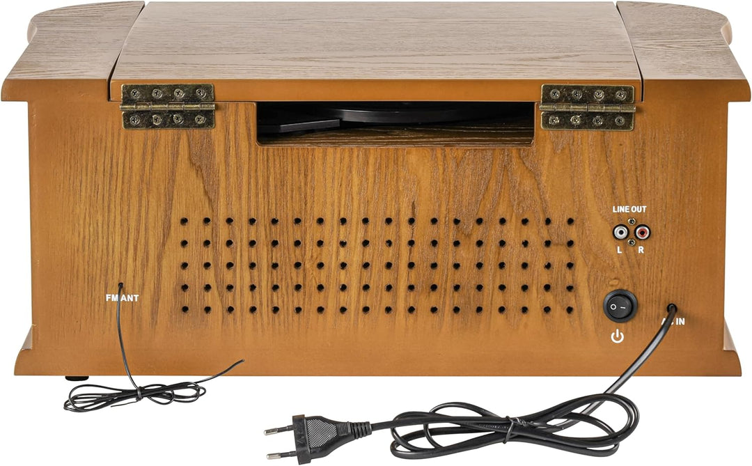 Reflexion HIF2002 Retro Stereo-Anlage mit Plattenspieler, Kassette, CD-Player und DAB-Radio (DAB+, U