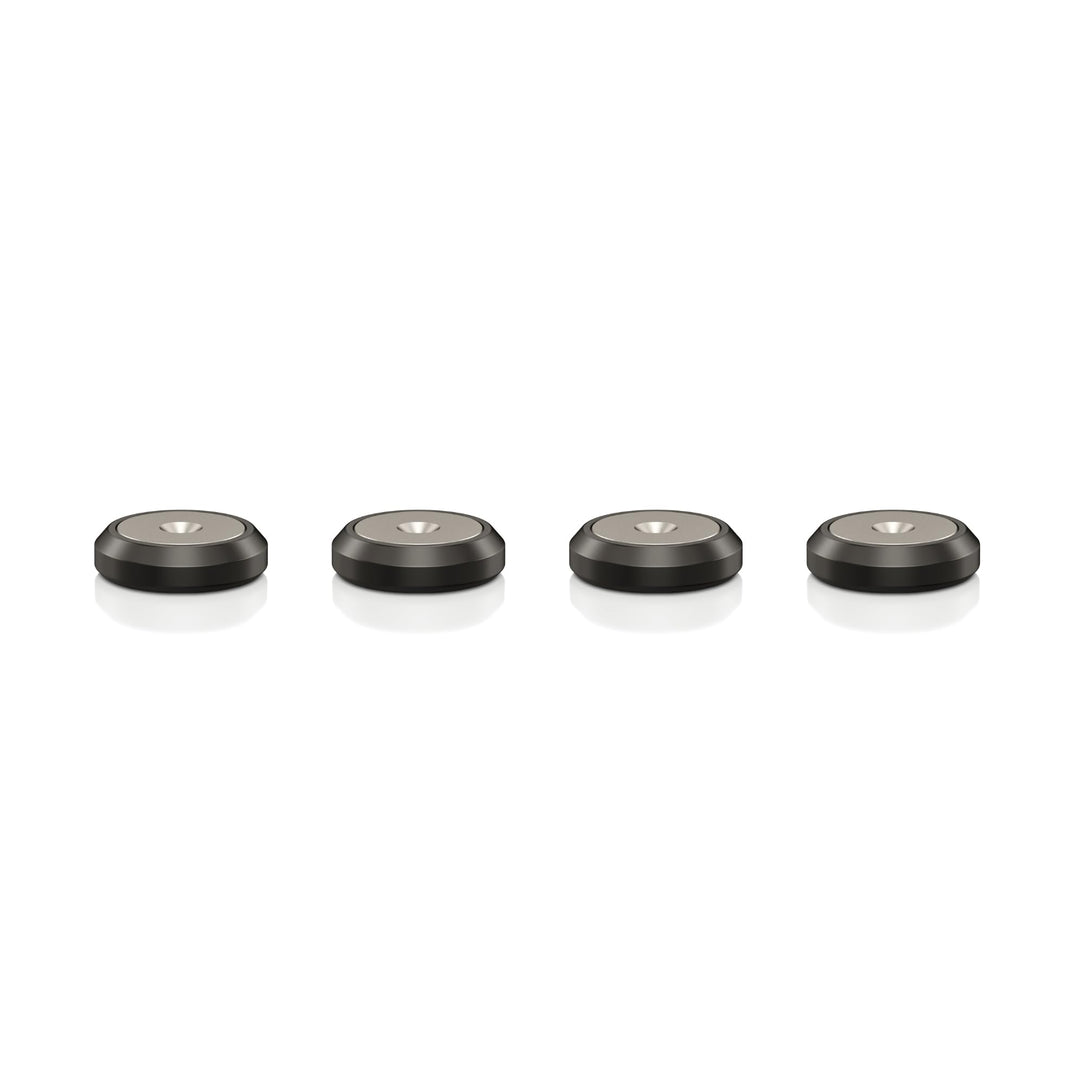 VIABLUE Discs für Spikes * schwarz mit Edelstahlinlay * Ø 16 mm * Set 8 Stück * Unterlegscheiben für
