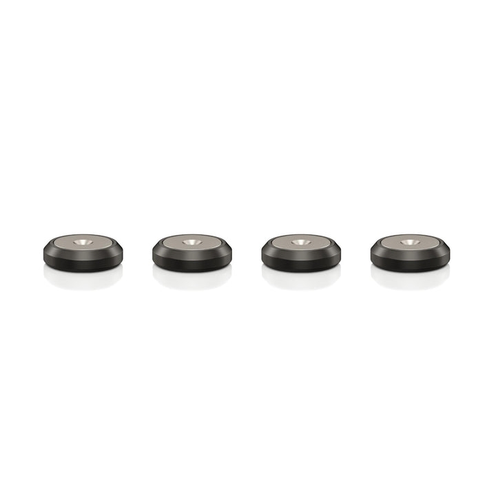 VIABLUE Discs für Spikes * schwarz mit Edelstahlinlay * Ø 16 mm * Set 8 Stück * Unterlegscheiben für