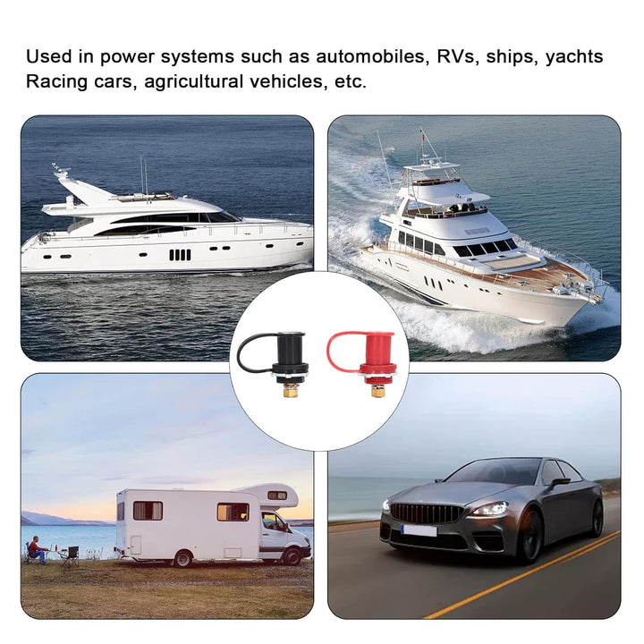 Batteriepole Adapter 250A Batterieklemmen Ladesäulen Kit für Auto Wohnmobile Boote