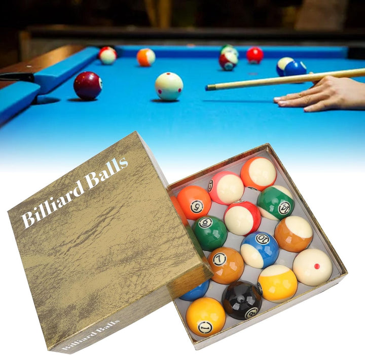 Billardkugeln Set, 16 Stück 5,72 cm/2,25 Zoll Billard Kugeln Set Harz Billardtisch Bälle Komplettset