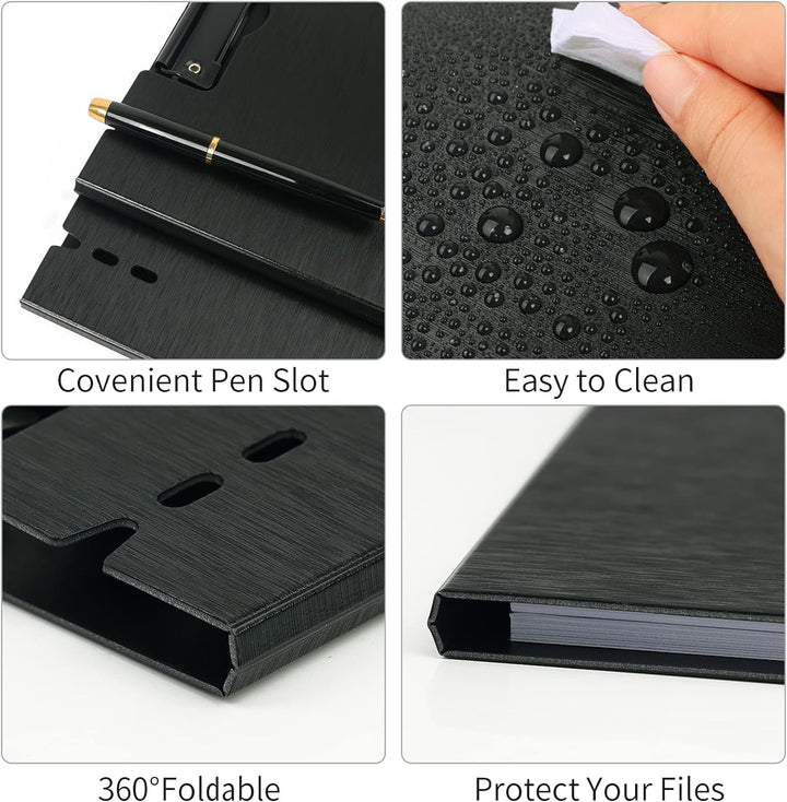 URbantin A4 Klemmbrett,10 Stück A4 Faltbare Klemmbretter mit Zwei Clips,Dokumenten Organizer,A4 Klem