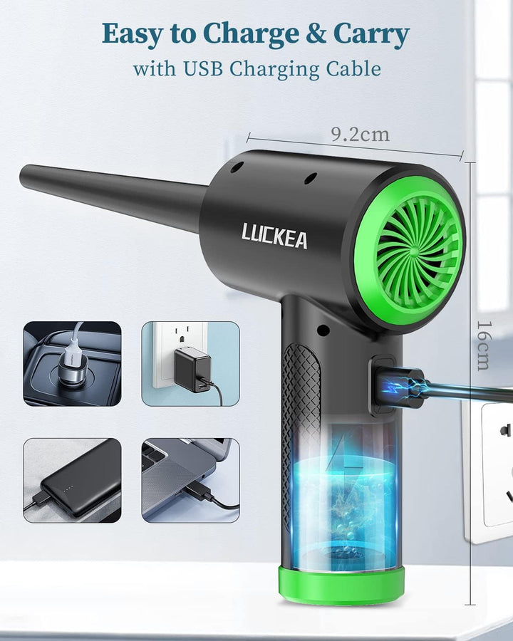 Elektrische Staubgebläse Druckluftspray für PC Reinigungsset - 3-Gang Air Duster Luftdruckspray mit