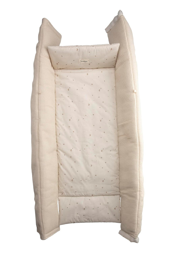 Babynest Ente Edda Lou zum Wenden, Kuschelnest für Neugeborene, als Krabbeldecke nutzbar,