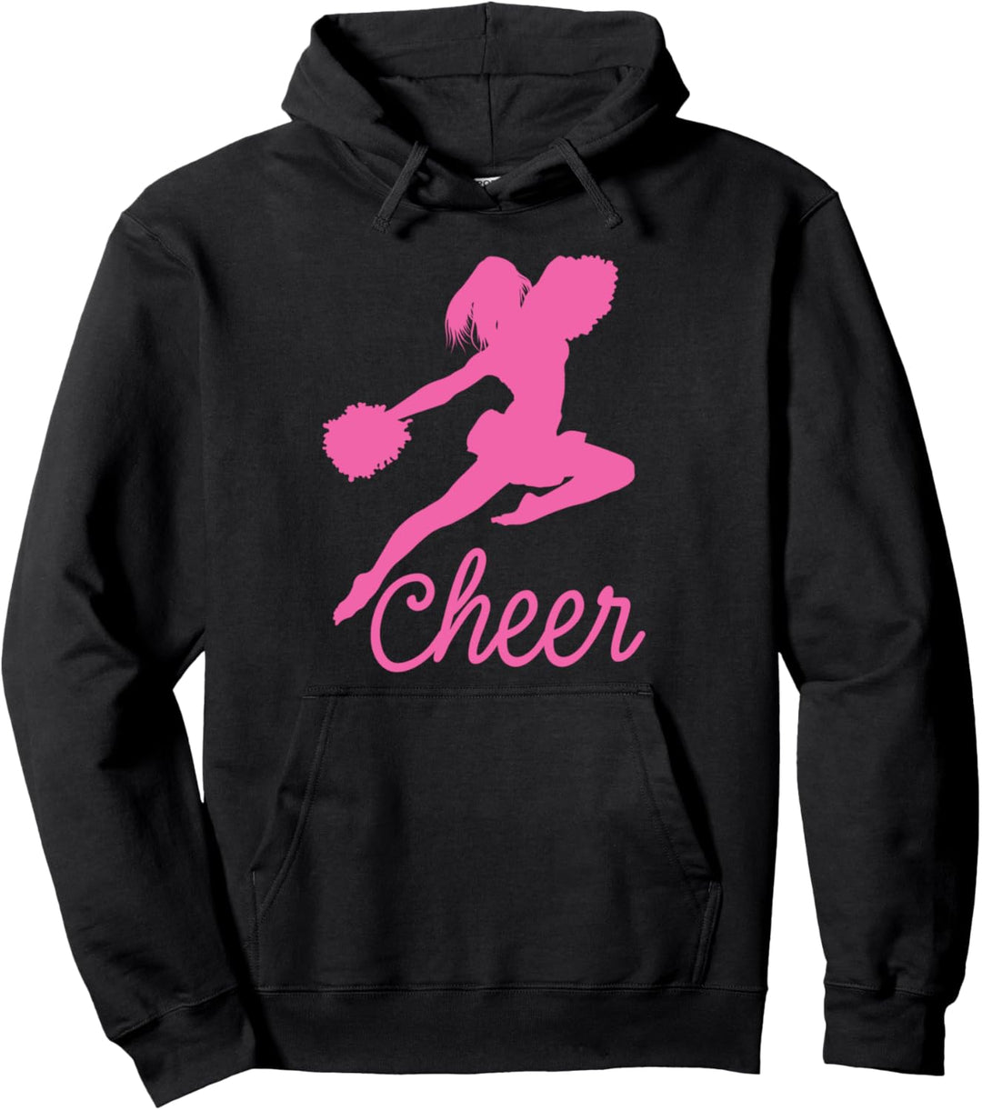 Cheerleader With Pink Graphics Cheer Pullover Hoodie