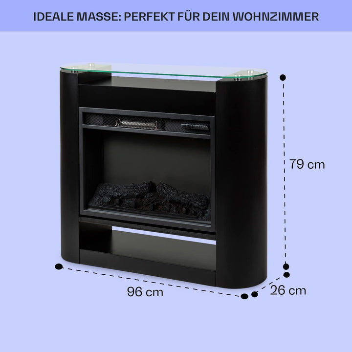 Klarstein Elektrokamin, Elektro Heizungen für Wohnzimmer & Innenräume, Elektrischer Kamin mit LED Fl