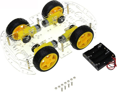 Smart Car Robot, 4WD Smart Robot Car Chassis Kit Einfache Mechanische Struktur 4 Verzögerungs-Gleich