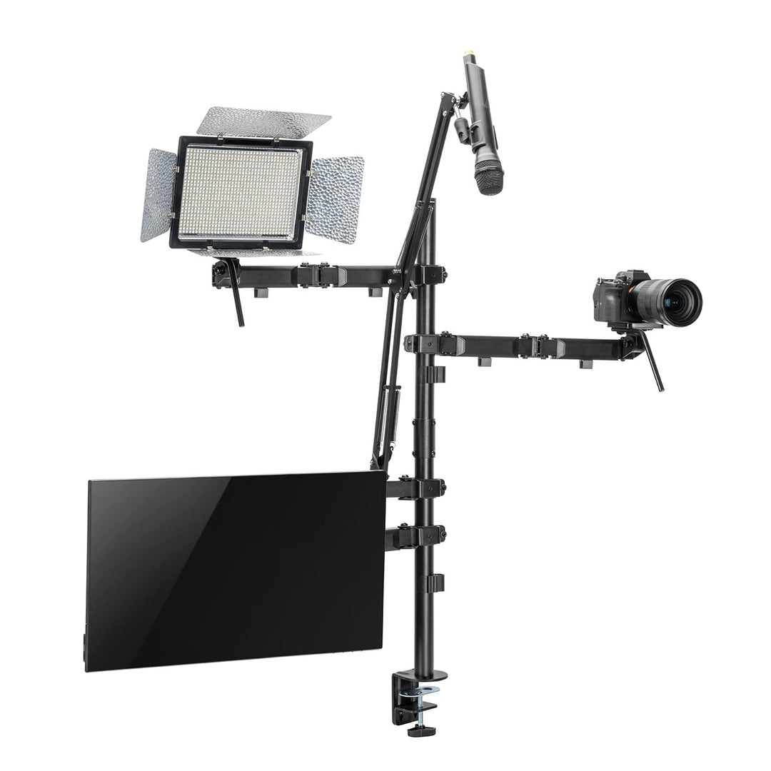 NanoRS RS164 All-in-One Studio Professionelle Tischhalterung für 17-32" Monitor, Mikrofon, Kamera un