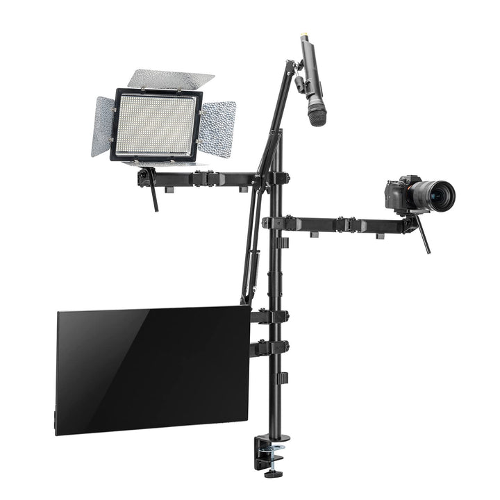 NanoRS RS164 All-in-One Studio Professionelle Tischhalterung für 17-32" Monitor, Mikrofon, Kamera un
