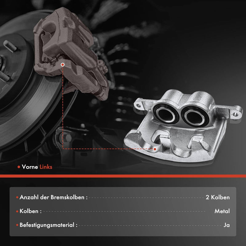 Frankberg Bremssattel Bremszange Vorderachse Links Kompatibel mit Ranger TKE 2.2L 3.2L 2011-2021 Rep