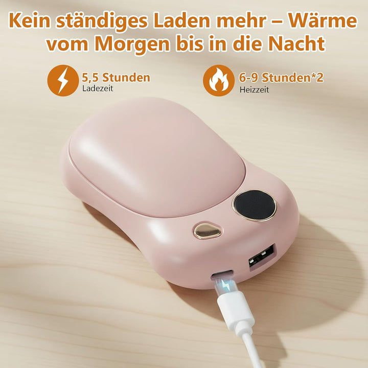 OKYUK Handwärmer 2 Pack, Magnetisches Handwärmer Elektrisch Wiederaufladbar mit 5000 mAh Akkukapazit
