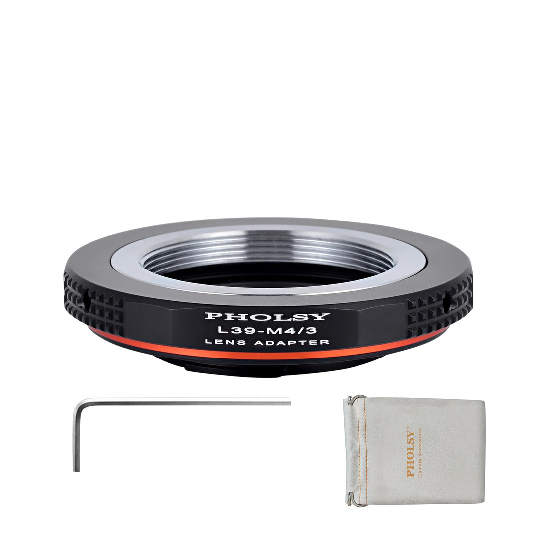 PHOLSY Konverter für L39 auf MFT Objektivadapter Kompatibel für Leica L39 M39 LTM 39mm Objektiv auf