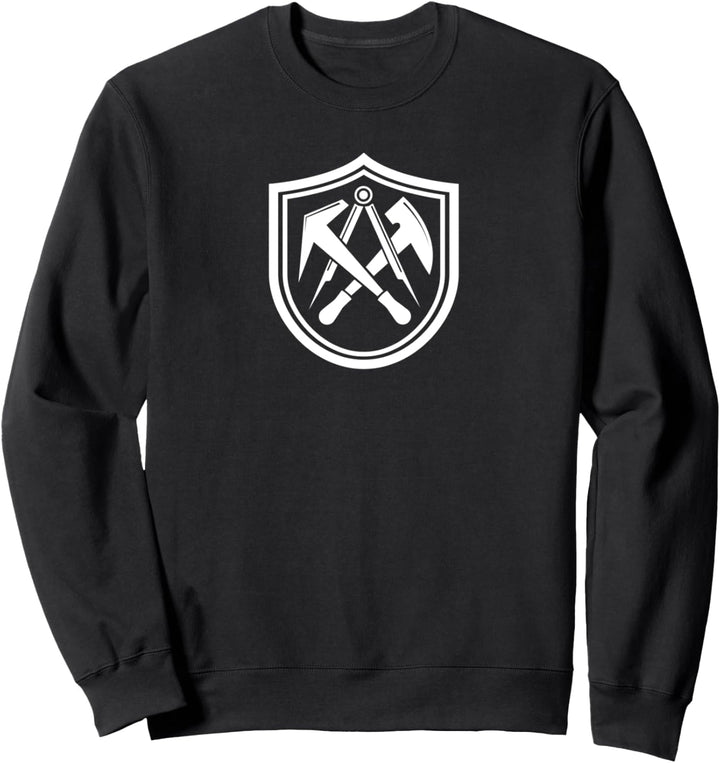 Dachdecker Wappen Schild traditionelles Zunftzeichen Sweatshirt