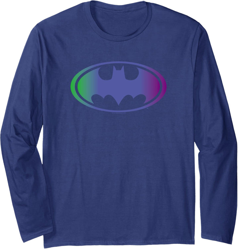 Batman Gradient Bat Logo Langarmshirt