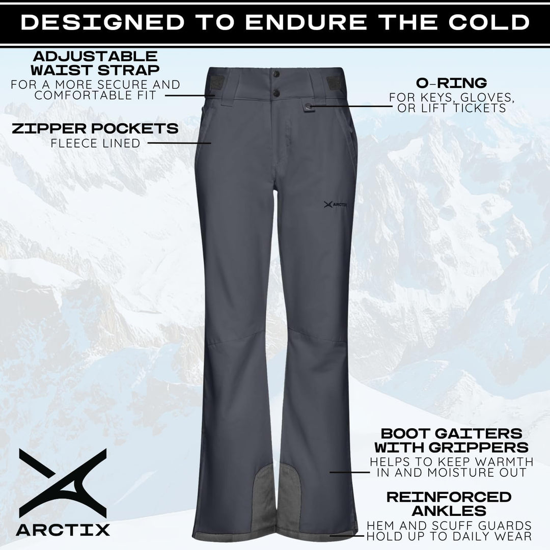 Arctix Isolierte Schneehose für Damen XS Stahl, XS Stahl
