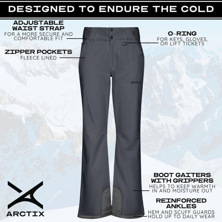 Arctix Isolierte Schneehose für Damen XS Stahl, XS Stahl