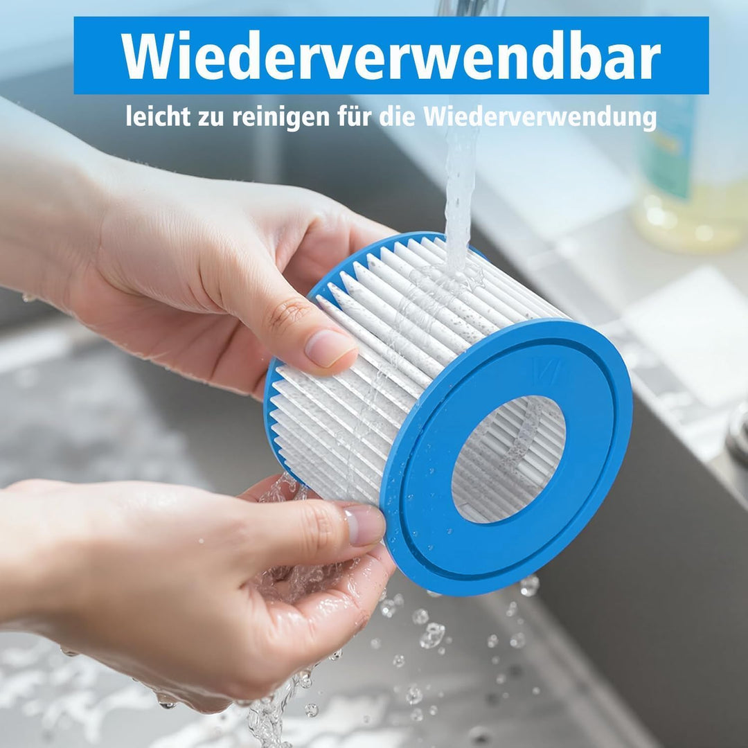 12 Stück Filter für Whirlpool Lay-z-Spa Filter VI für Bestway Whirlpool | Filterkartusche VI für Bes