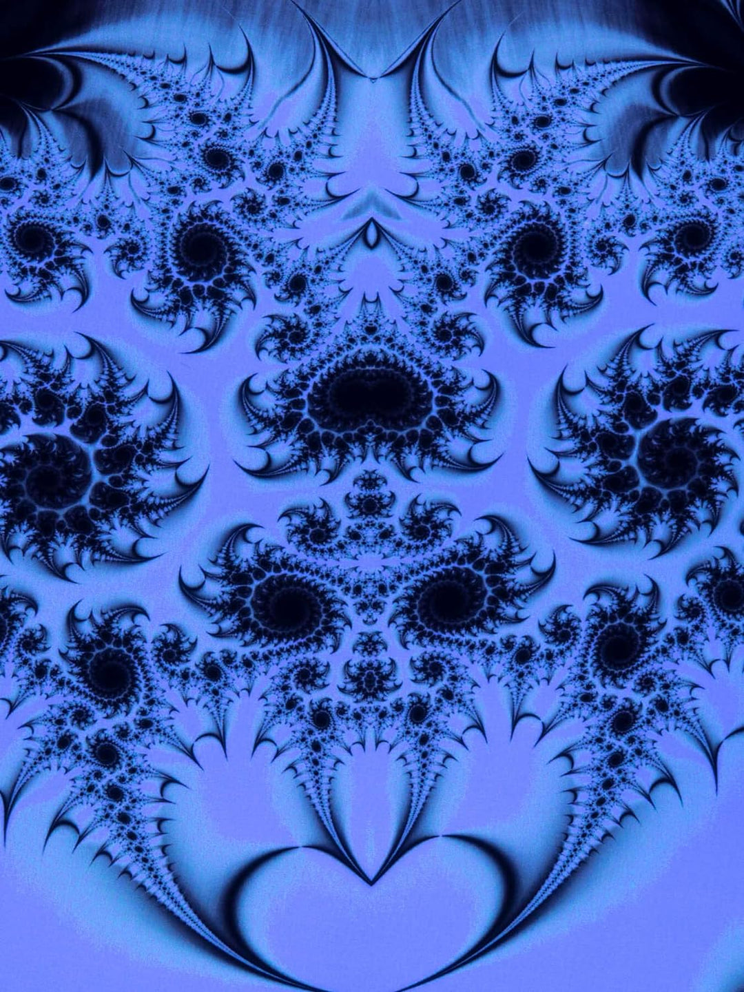 PSYWORK Schwarzlicht Segel Spandex | Drache Fractal White Black I | 3,75 x 1,85m | UV-aktiv | Leucht