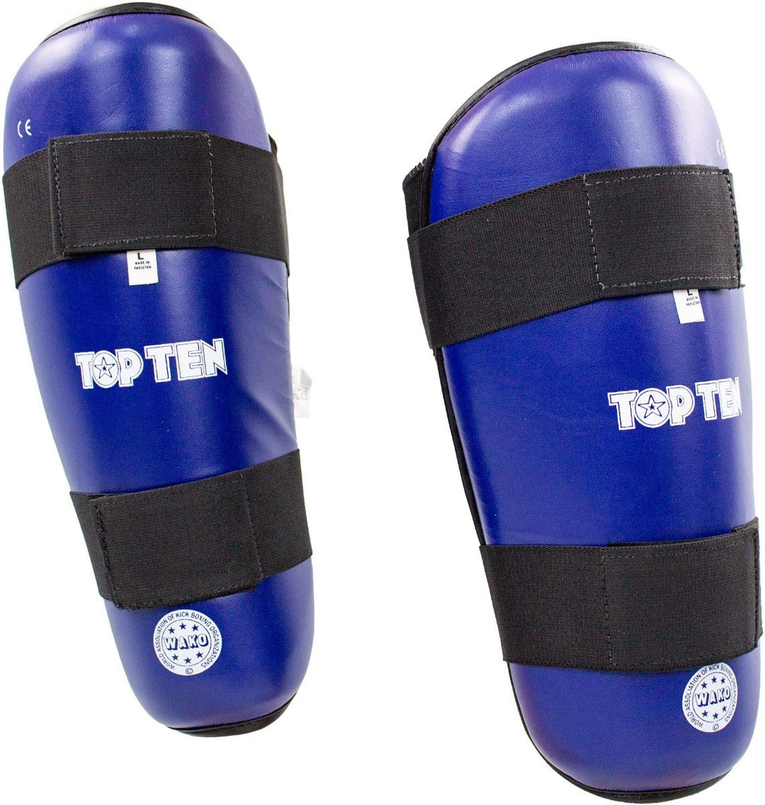 TOP TEN Schienbeinschutz „WAKO Style“ Blau XL, Blau XL