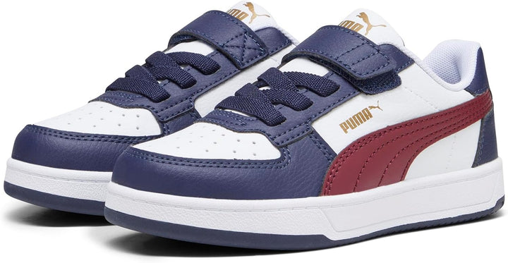 PUMA Unisex Kinder Caven 2.0 Ac+ Ps Sneaker, 30 EU 2 0 White Dark Jasper Navy Gold