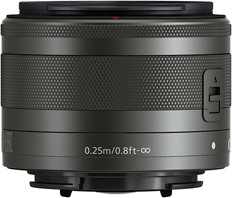 Canon EF-M 15-45mm F3.5-6.3 IS STM Objektiv (49mm Filtergewinde) schwarz grau Single, grau Single