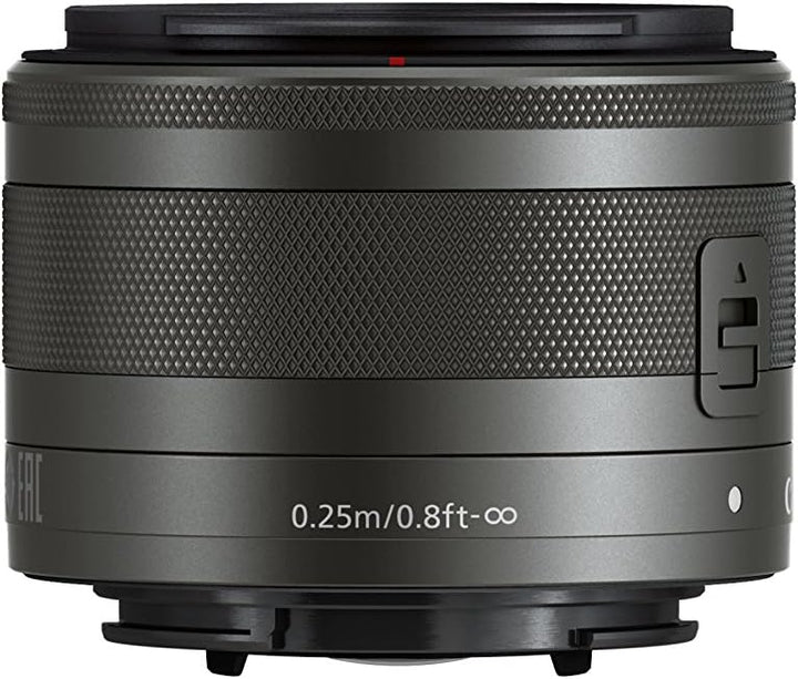 Canon EF-M 15-45mm F3.5-6.3 IS STM Objektiv (49mm Filtergewinde) schwarz grau Single, grau Single