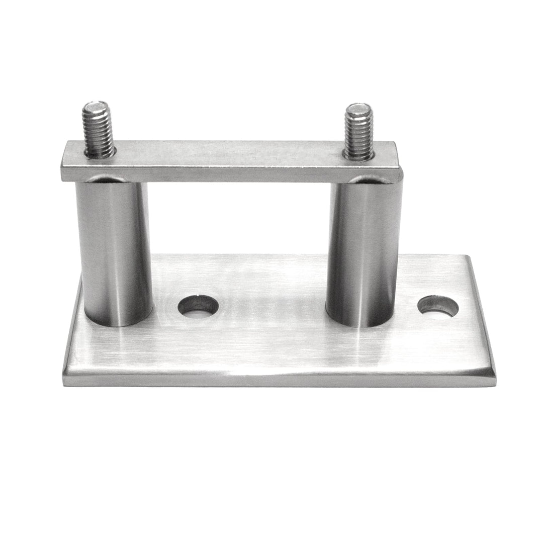PRIOstahl Pfostenträger Pfostenhalter Wandanker Wandflansch Handlauf Bodenanker x 1 Halter Rechteck