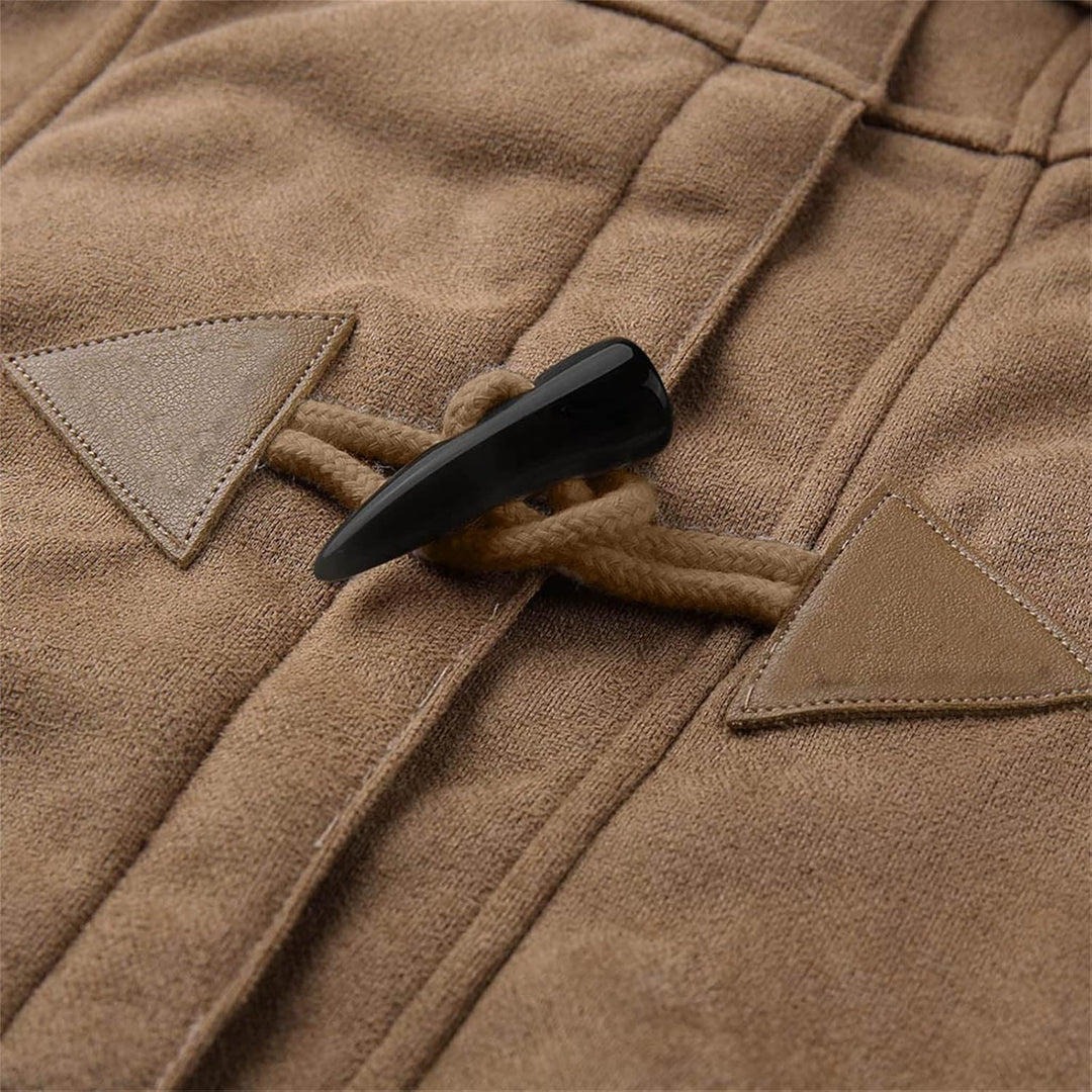 Oversize Fleecejacke Damen Lang Einfarbig Winterjacke Wildleder Sweatjacke mit Kapuze Zweireihige St