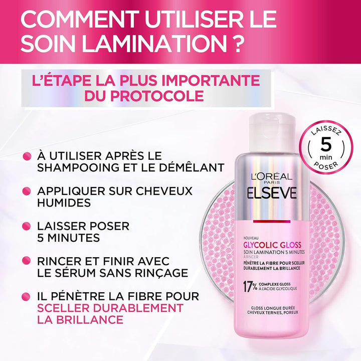 L'Oréal Paris - Komplette Haarpflegeroutine für trübes Haar - Shampoo + Entwirrung + Lamination Pfle