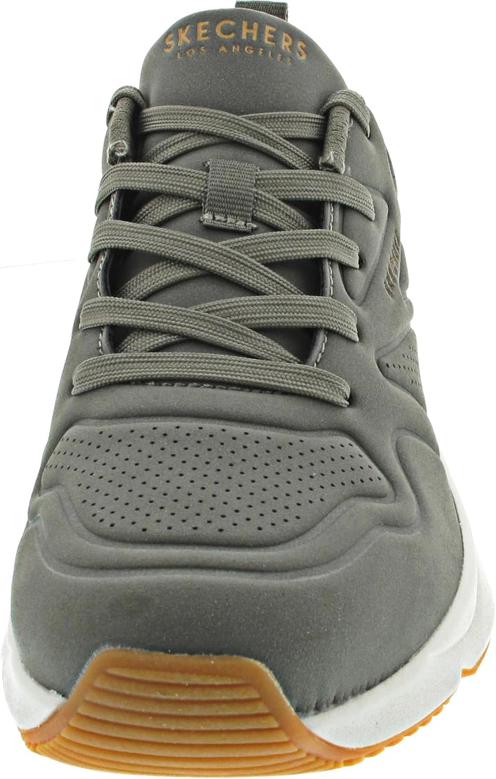 Skechers Damen Tres-air UNO Ah - MazingSneaker 42 EU Olive Durasuede Textile, 42 EU Olive Durasuede