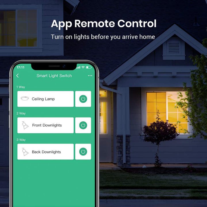 BroadLink - Smart Touch Wall Switch, 2-Fach-Ein-Draht-Schalter, kein Neutralleiter oder Kondensator