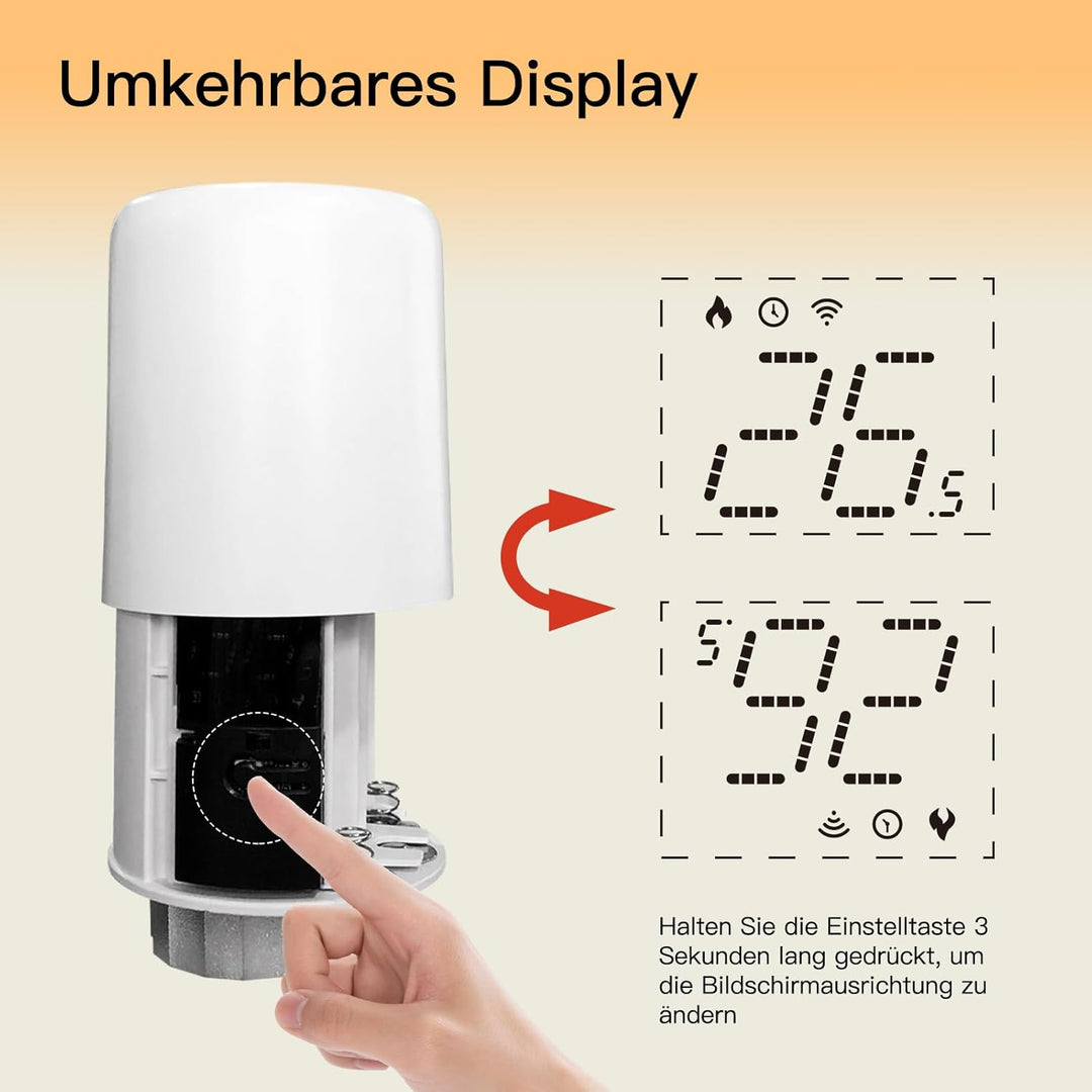 MOES Heizkörperthermostat Smart,Heizungsthermostat WLAN(MOES ZigBee Hub erforderlich),Thermostat Hei