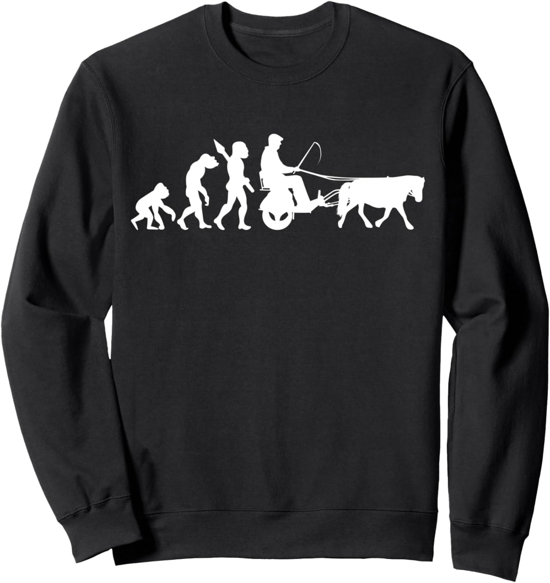 Pferdekutsche Kutsche Fahren Pony Pferde Evolution Fahrsport Sweatshirt
