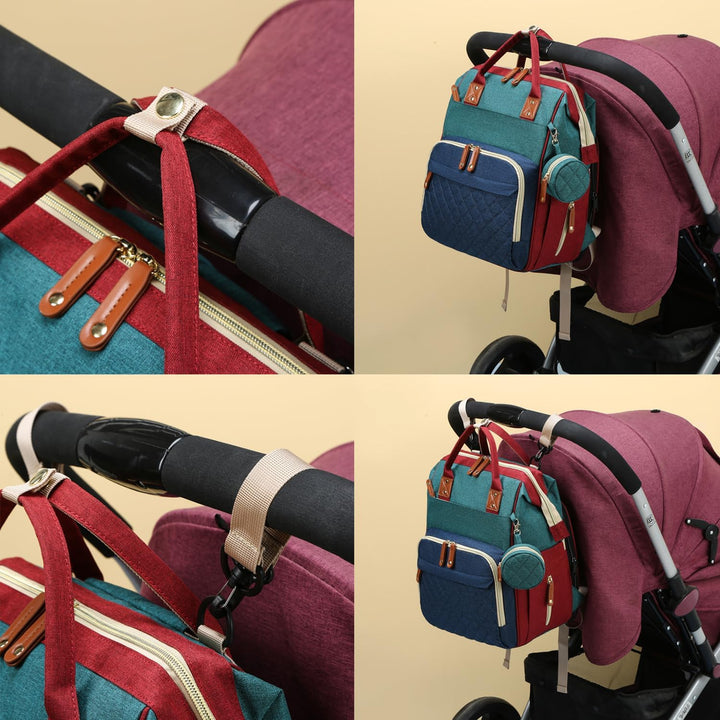 Wickeltasche Rucksack Baby Wickelrucksäcke mit Grosser Kapazität Tragbare Reisewindeltasche mit falt