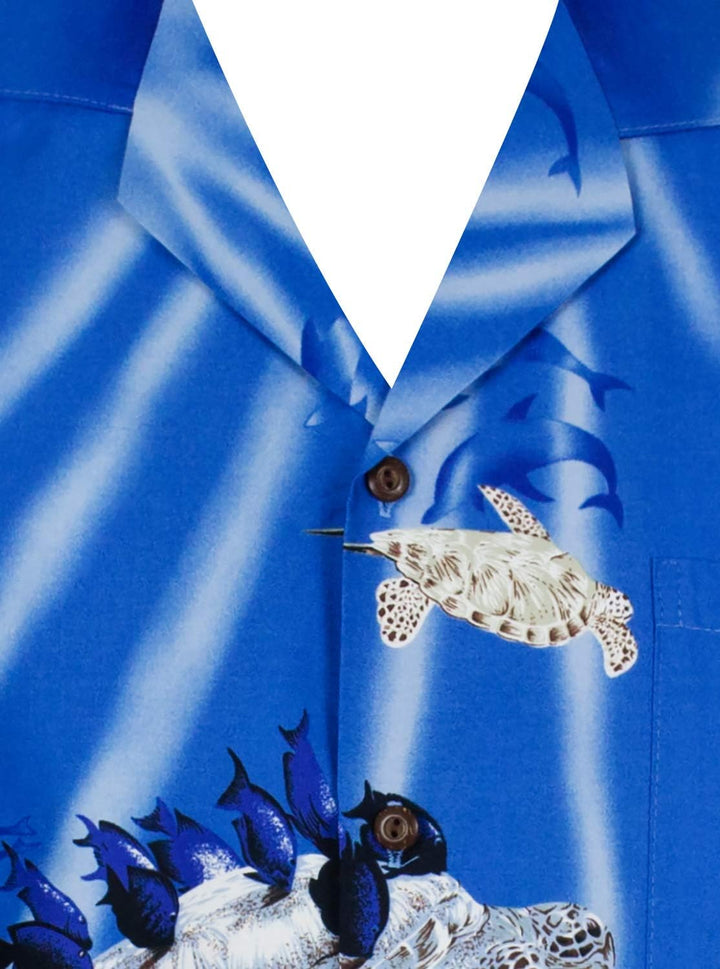 KY's Hawaiihemd Hawaiishirt original Made in Hawaii S-6XL S Blau, S Blau