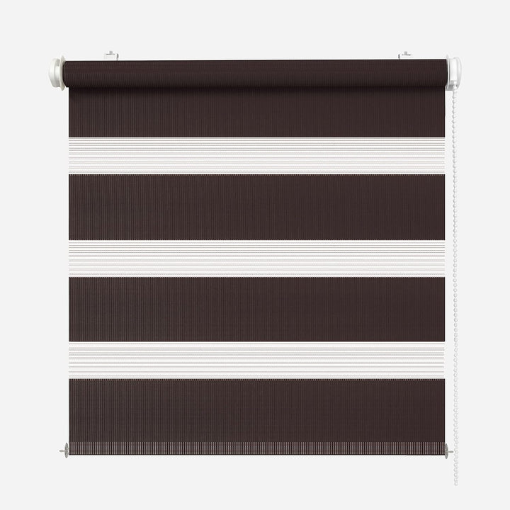 Rikmani Doppelrollo Fensterrollo ARD Duo-Rollo Klemmfixierung Zebrarollo Seitenzugrollo ohne Bohren,