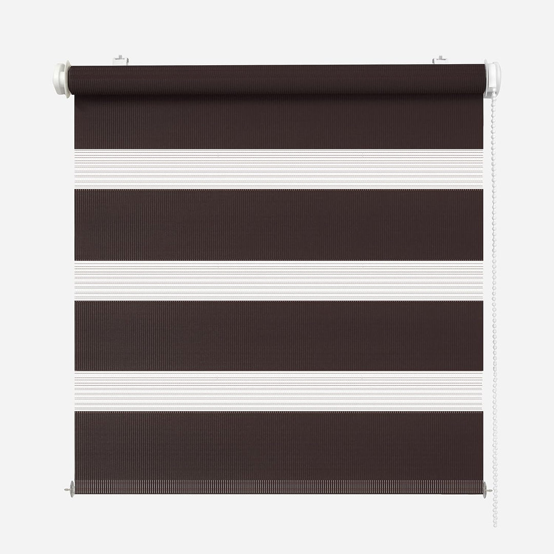 Rikmani Doppelrollo Fensterrollo ARD Duo-Rollo Klemmfixierung Zebrarollo Seitenzugrollo ohne Bohren,