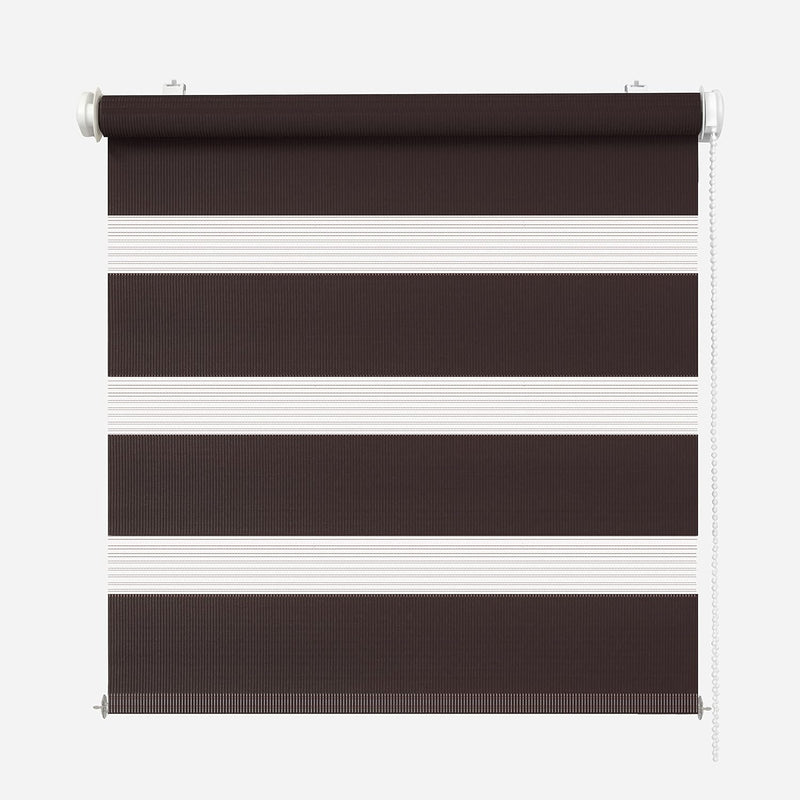 Rikmani Doppelrollo Fensterrollo ARD Duo-Rollo Klemmfixierung Zebrarollo Seitenzugrollo ohne Bohren,