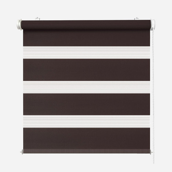 Rikmani Doppelrollo Fensterrollo ARD Duo-Rollo Klemmfixierung Zebrarollo Seitenzugrollo ohne Bohren,