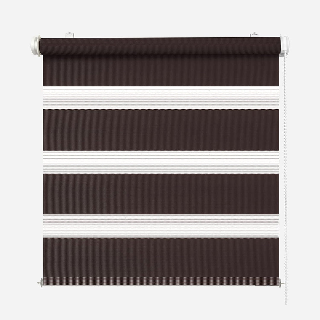 Rikmani Doppelrollo Fensterrollo ARD Duo-Rollo Klemmfixierung Zebrarollo Seitenzugrollo ohne Bohren,