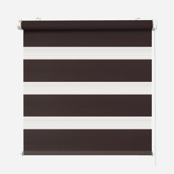 Rikmani Doppelrollo Fensterrollo ARD Duo-Rollo Klemmfixierung Zebrarollo Seitenzugrollo ohne Bohren,