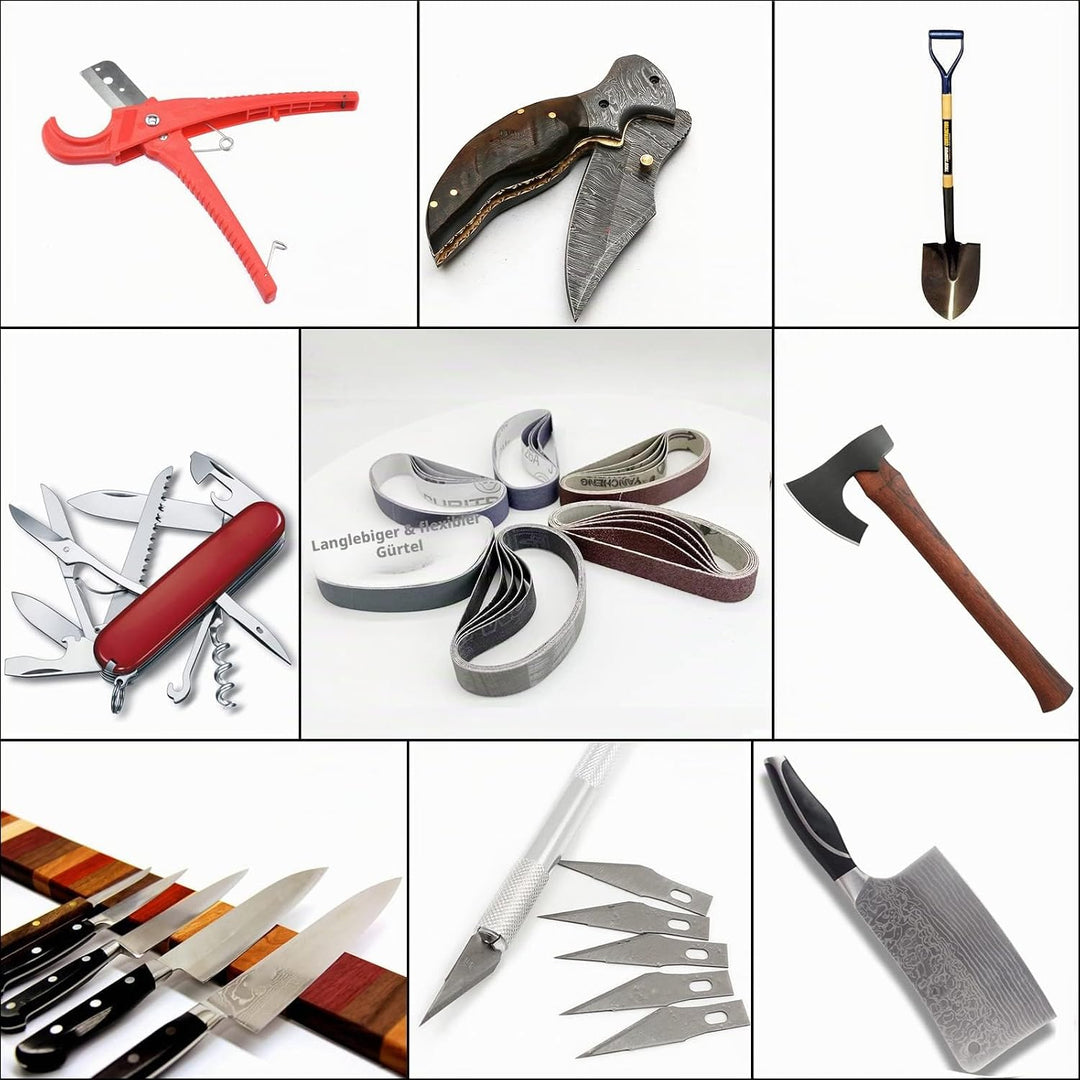 30 Stück 1,9 x 30,5 cm Ersatz-Messerschärfer-Schleifband-Set für Arbeit, scharfe Messer- und Werkzeu