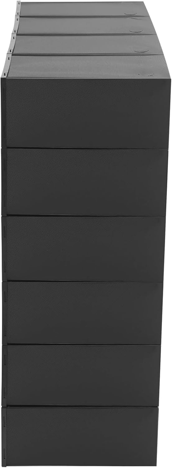 Schuhboxen Stapelbare Schuh Organizer 24 Stück mit Transparent Deckel Zusammenklappbares Schuhaufbew